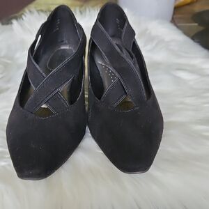 Abella Black Crisscross Heels